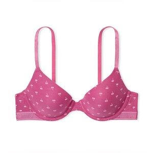 Victoria’s Secret Lightly Lined T-Shirt Bra Cherry Design Size 38D